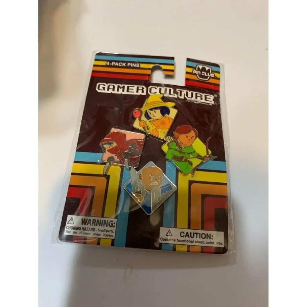 NWT Gamer Culture 4 Pack Pins New in Package Gift